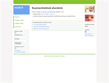 Tablet Screenshot of etunimi.fi